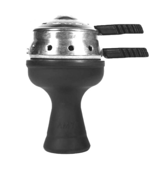 Amy Tabakkopf Silikon mit Heatbox Schwarz